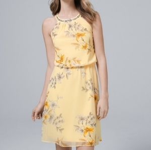 White House Black Market Limoncello Blouson beaded dress, XL, NWT